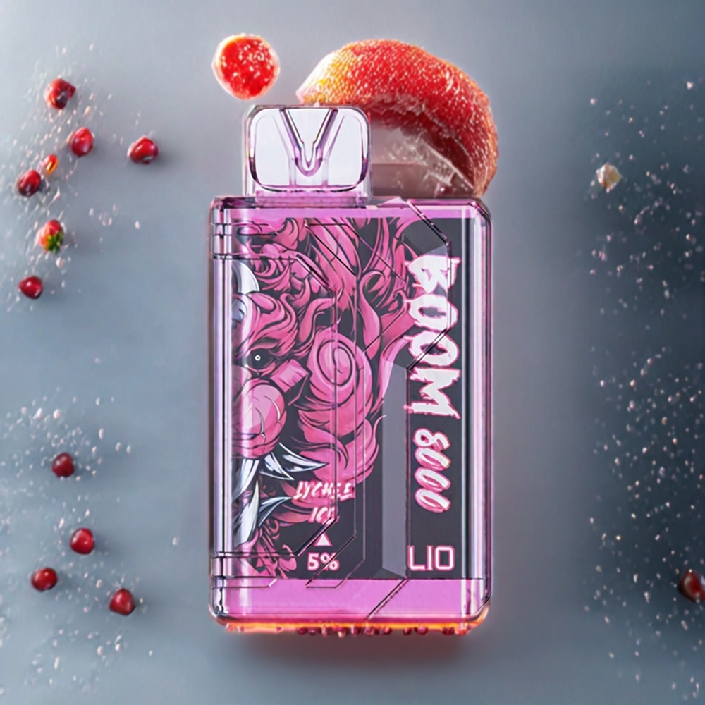 LIO BOOM PRO 8000 Puff Typ-C Laddning 15ml Sverige Grossist Litchi Is