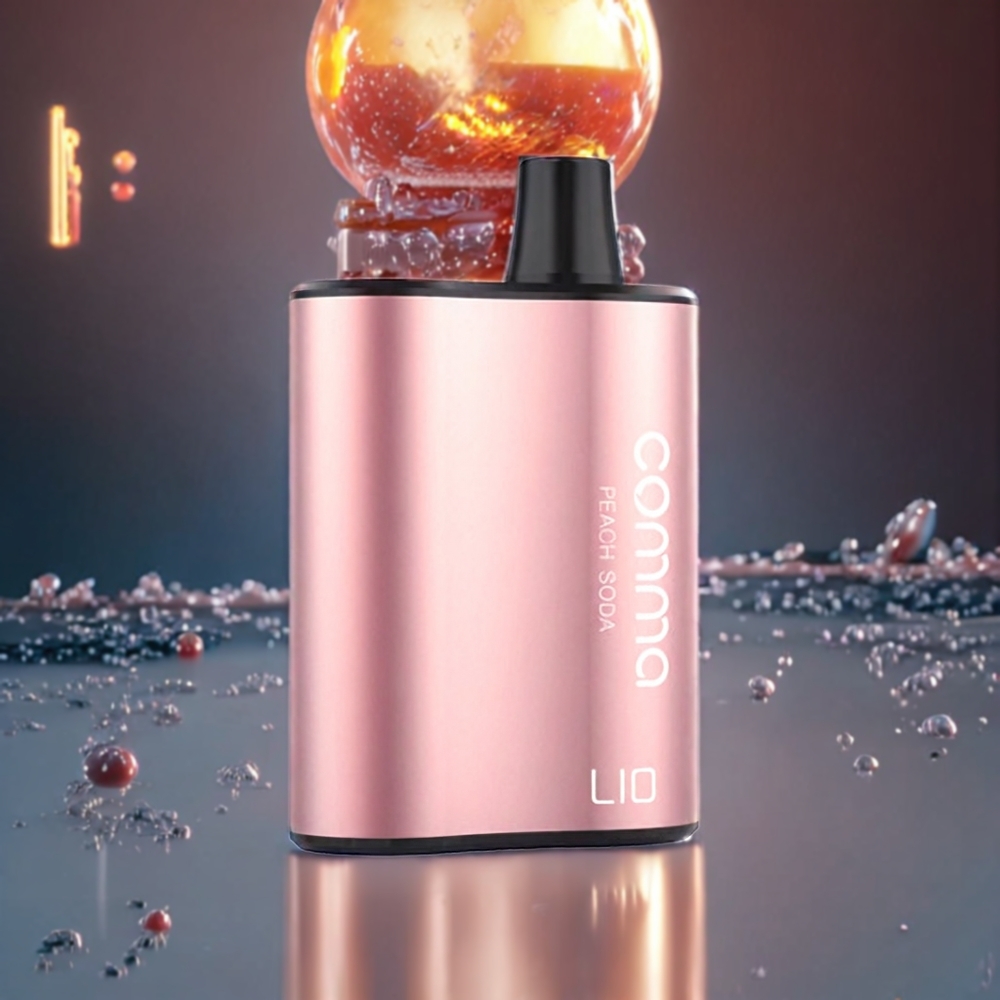 LIO COMMA 5000 Puffs Sverige Grossist Aluminum Alloy Peach Soda