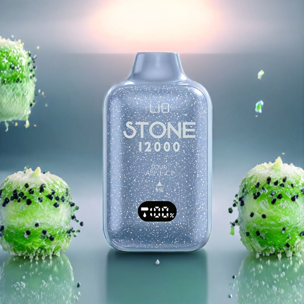 LIO Stone 12000 Puffs 18ML Type-C Laddning Suräpple Is Sverige Grossist