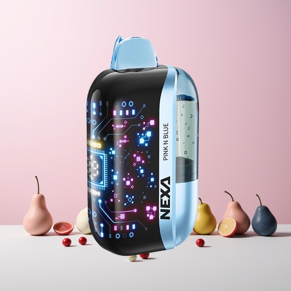 NEXA Ultra 50000 Puffar 20ml 800mah 5% Nikotin 0.9ohm Dual Mesh Display Type-C Sverige Grossist Rosa & Blå