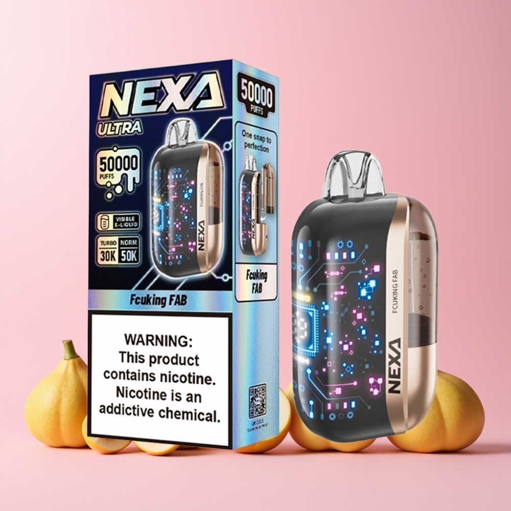 NEXA Ultra 50000 Puffs 20ml 800mah 5% Nikotin 0.9ohm Dual Mesh 3D Curved Skärm Type-C Sverigegrossist Fabolös