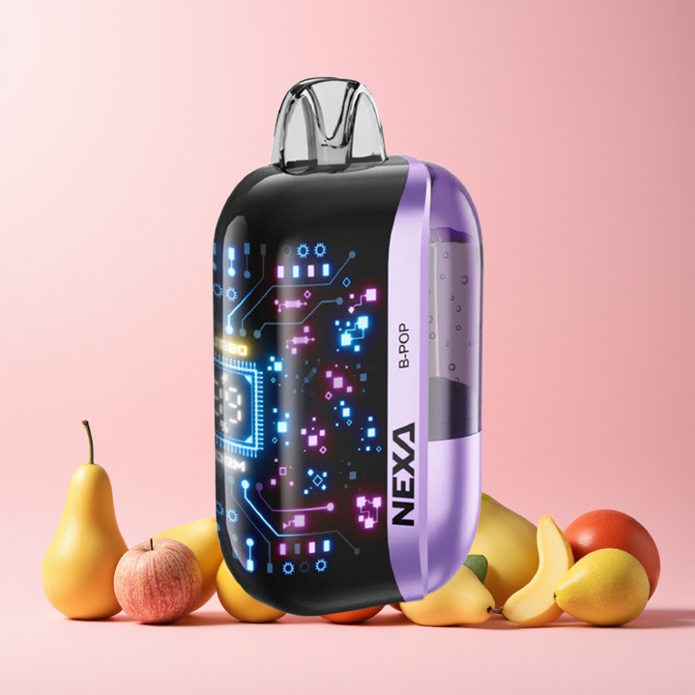 NEXA Ultra 50000 Puffs 20ml 800mah 5% Nikotin 0.9ohm Dual Mesh 3D Skärm Type-C Sverige Grossist B-Pop