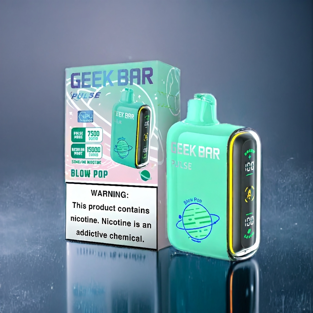 Frostbär & Passionfrukt Geek Bar Pulse 15.000 puffar 16ML 5% Luftflödesreglering 650mAh USB-C Sverige Grossist