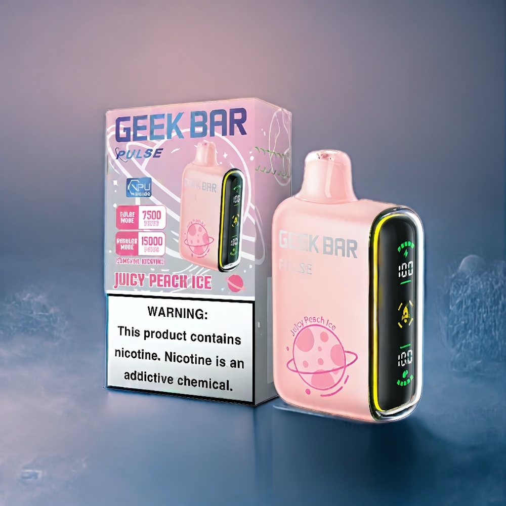 Frostbär & Passionfrukt Geek Bar Pulse 15.000 puffar 16ML 5% Luftflödesreglering 650mAh USB-C Sverige Grossist