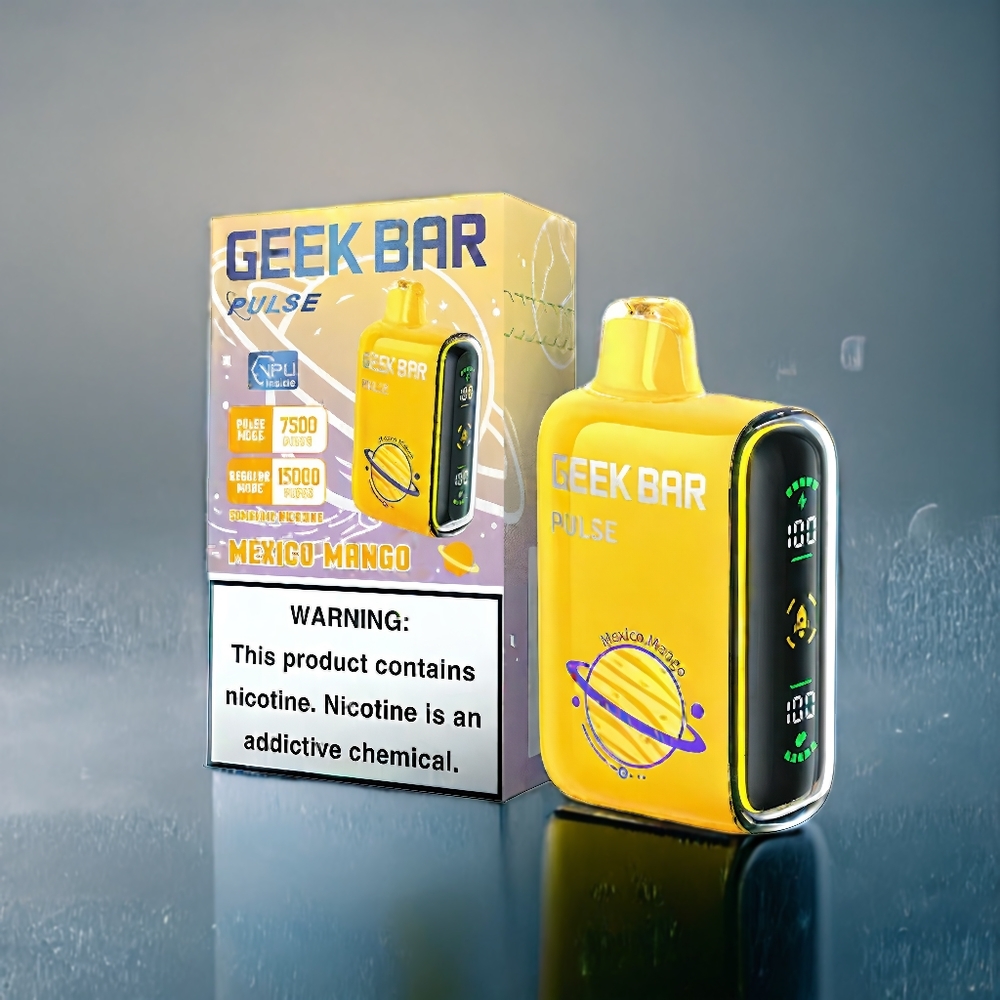 Frostbär & Passionfrukt Geek Bar Pulse 15.000 puffar 16ML 5% Luftflödesreglering 650mAh USB-C Sverige Grossist