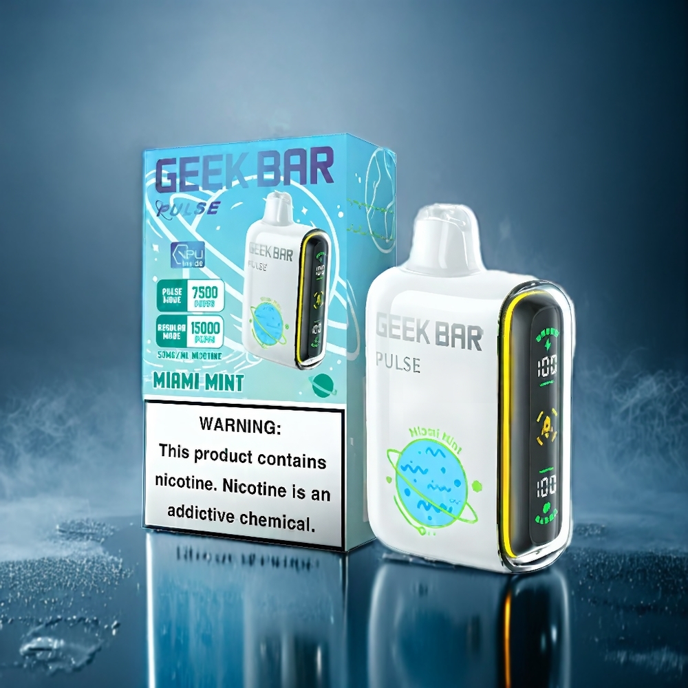 Frostbär & Passionfrukt Geek Bar Pulse 15.000 puffar 16ML 5% Luftflödesreglering 650mAh USB-C Sverige Grossist