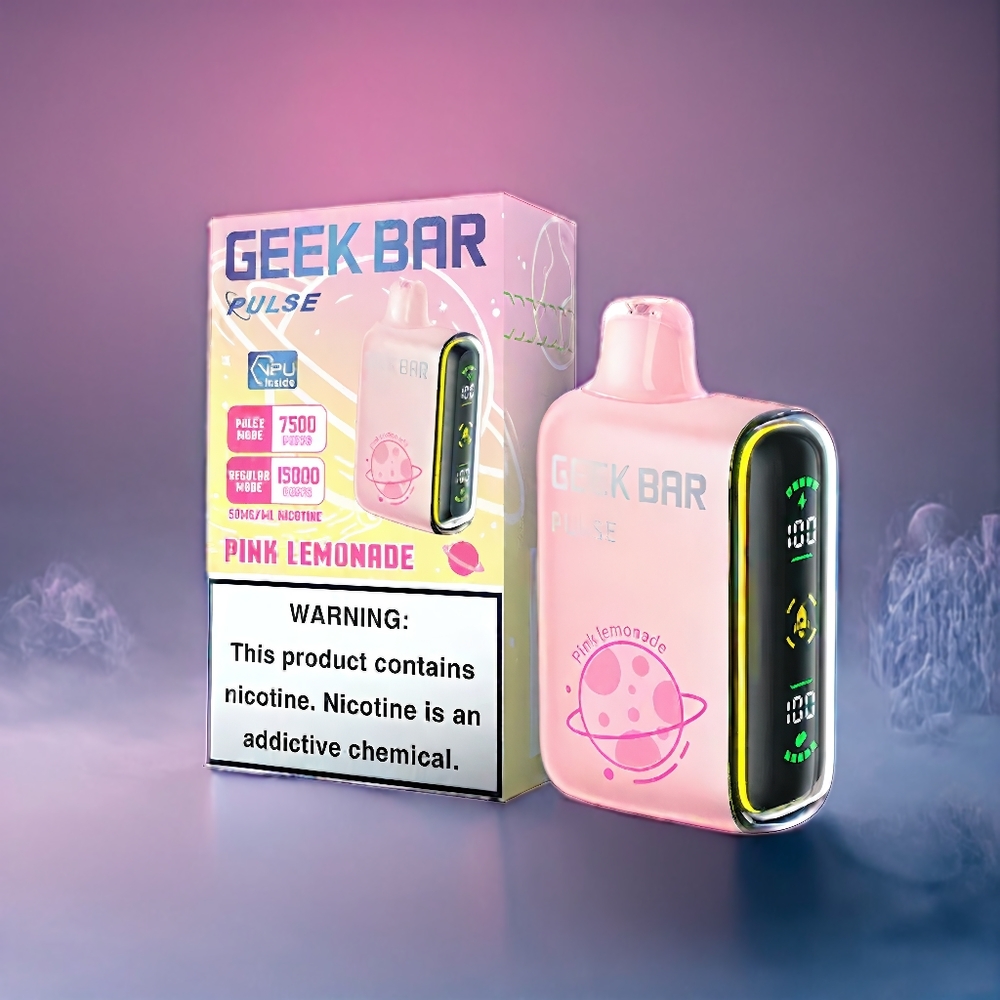 Frostbär & Passionfrukt Geek Bar Pulse 15.000 puffar 16ML 5% Luftflödesreglering 650mAh USB-C Sverige Grossist