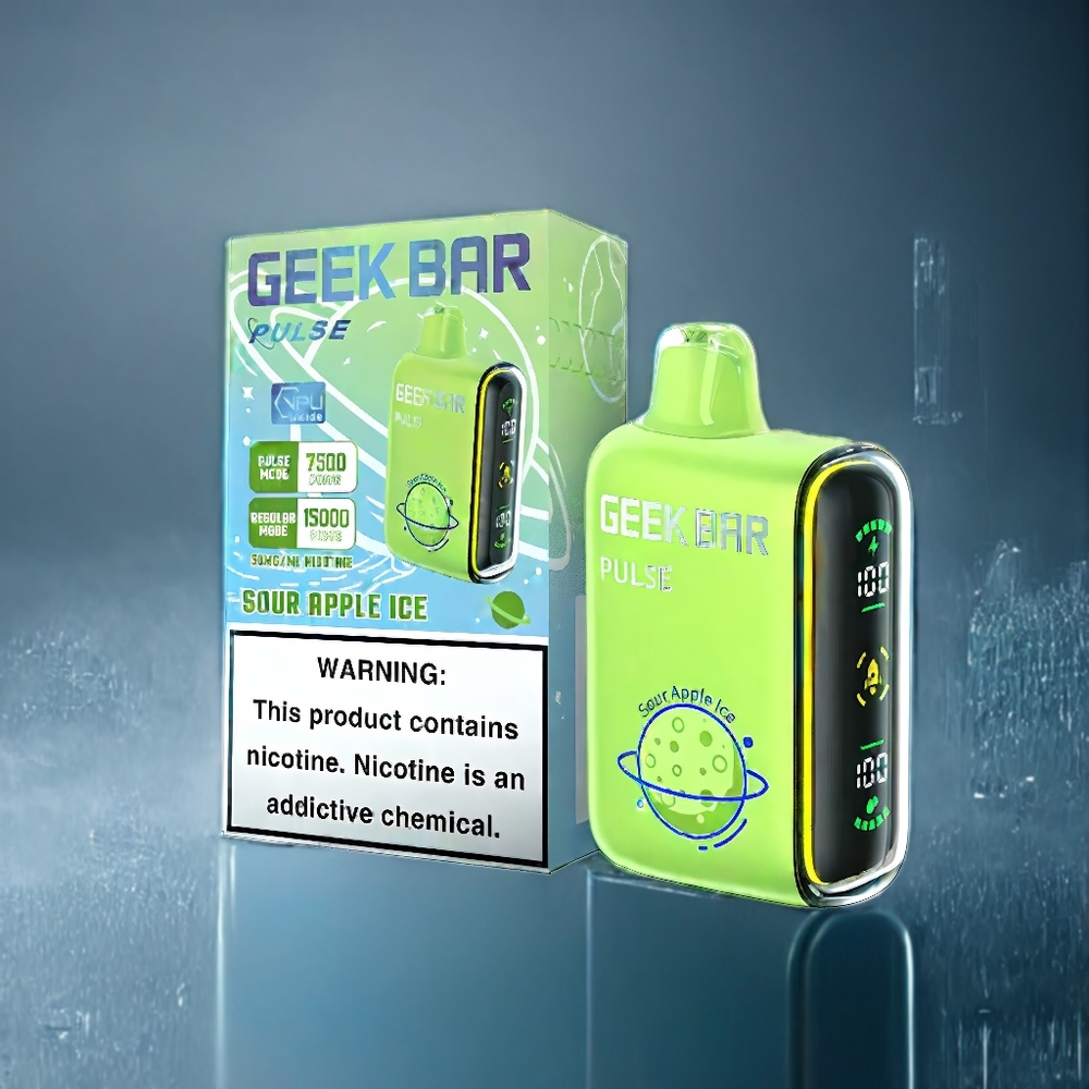 Frostbär & Passionfrukt Geek Bar Pulse 15.000 puffar 16ML 5% Luftflödesreglering 650mAh USB-C Sverige Grossist