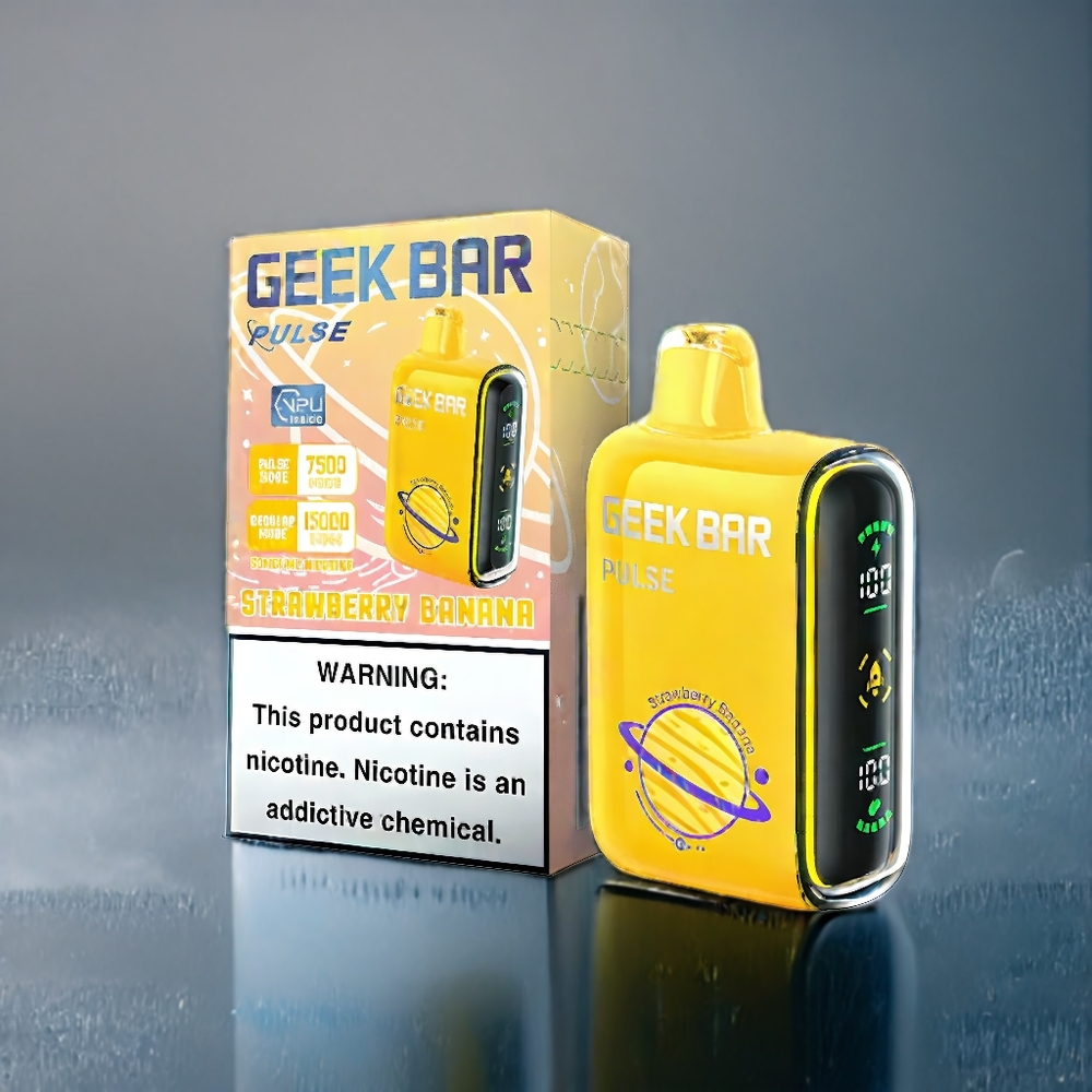 Frostbär & Passionfrukt Geek Bar Pulse 15.000 puffar 16ML 5% Luftflödesreglering 650mAh USB-C Sverige Grossist