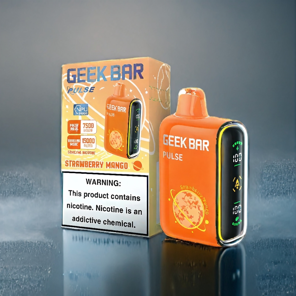 Frostbär & Passionfrukt Geek Bar Pulse 15.000 puffar 16ML 5% Luftflödesreglering 650mAh USB-C Sverige Grossist