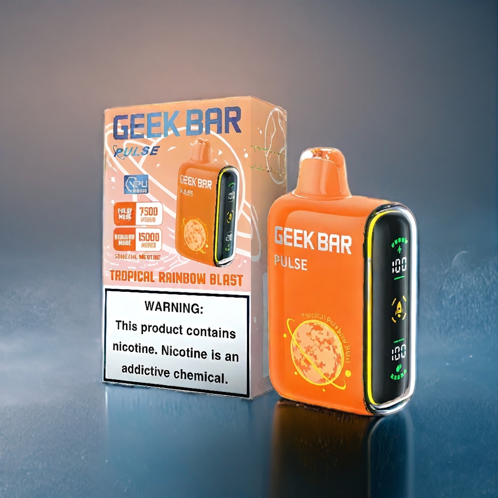 Frostbär & Passionfrukt Geek Bar Pulse 15.000 puffar 16ML 5% Luftflödesreglering 650mAh USB-C Sverige Grossist