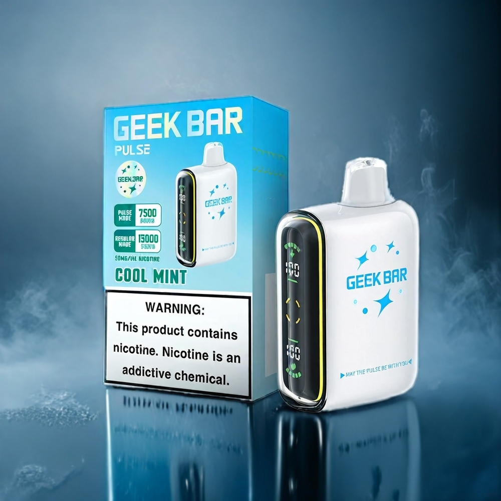 Frostbär & Passionfrukt Geek Bar Pulse 15.000 puffar 16ML 5% Luftflödesreglering 650mAh USB-C Sverige Grossist