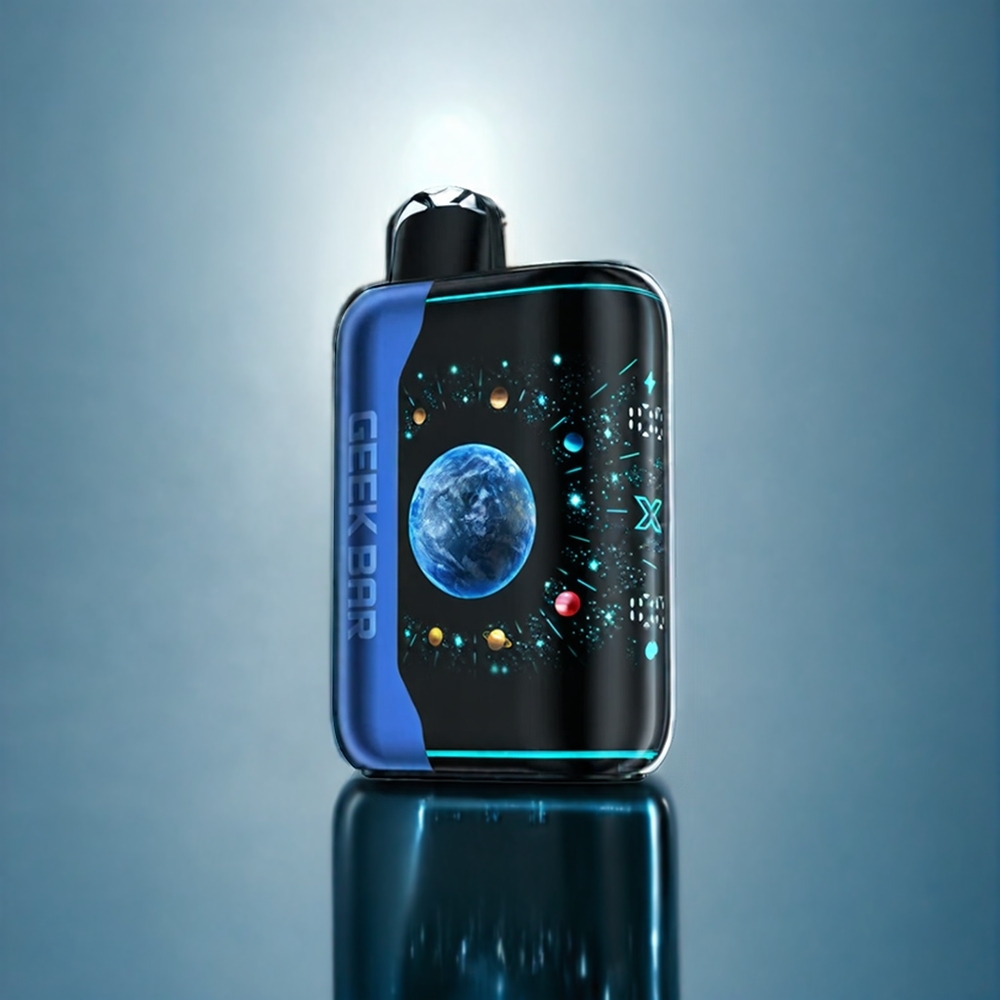 Blå Hallon Is GEEK BAR Pulse X Platinum Edition 25000 Puffar 20mL 2% Nikotin Sverige Grossist