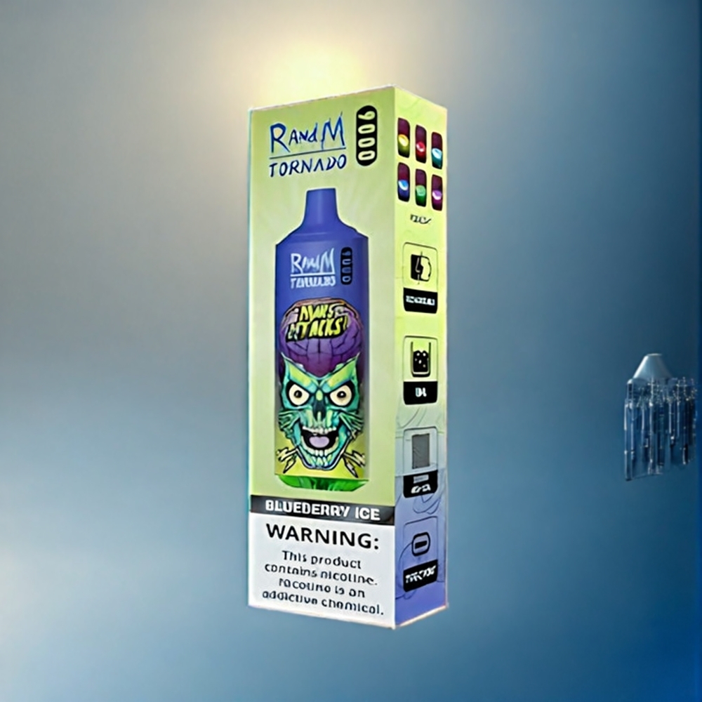Blåbär Is RandM Tornado 9000 Puffar Mesh Coil 54 Smaker Sverige Grossist