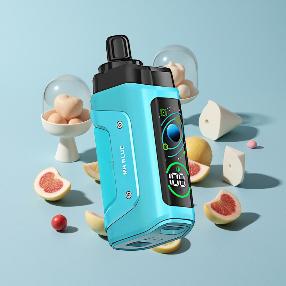 Razz Bar 45000 Puffar Justerbar Luftflöde 1.0 Ohm Mesh Coil Type-C Sverige Grossist Herr Blå