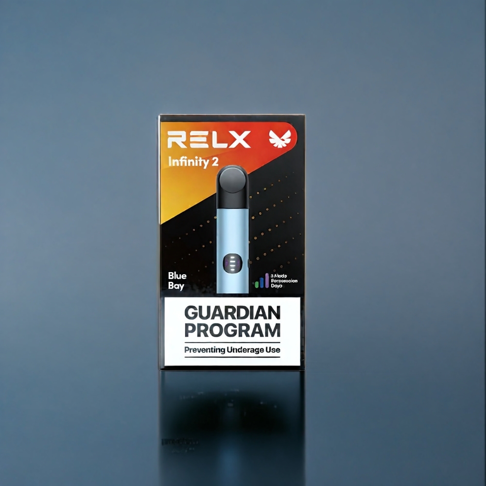 Blå RELX Infinity 2 Vape Enhet 1.9 ml Pod Kapacitet 600-650 Puffar Sverige Grossist
