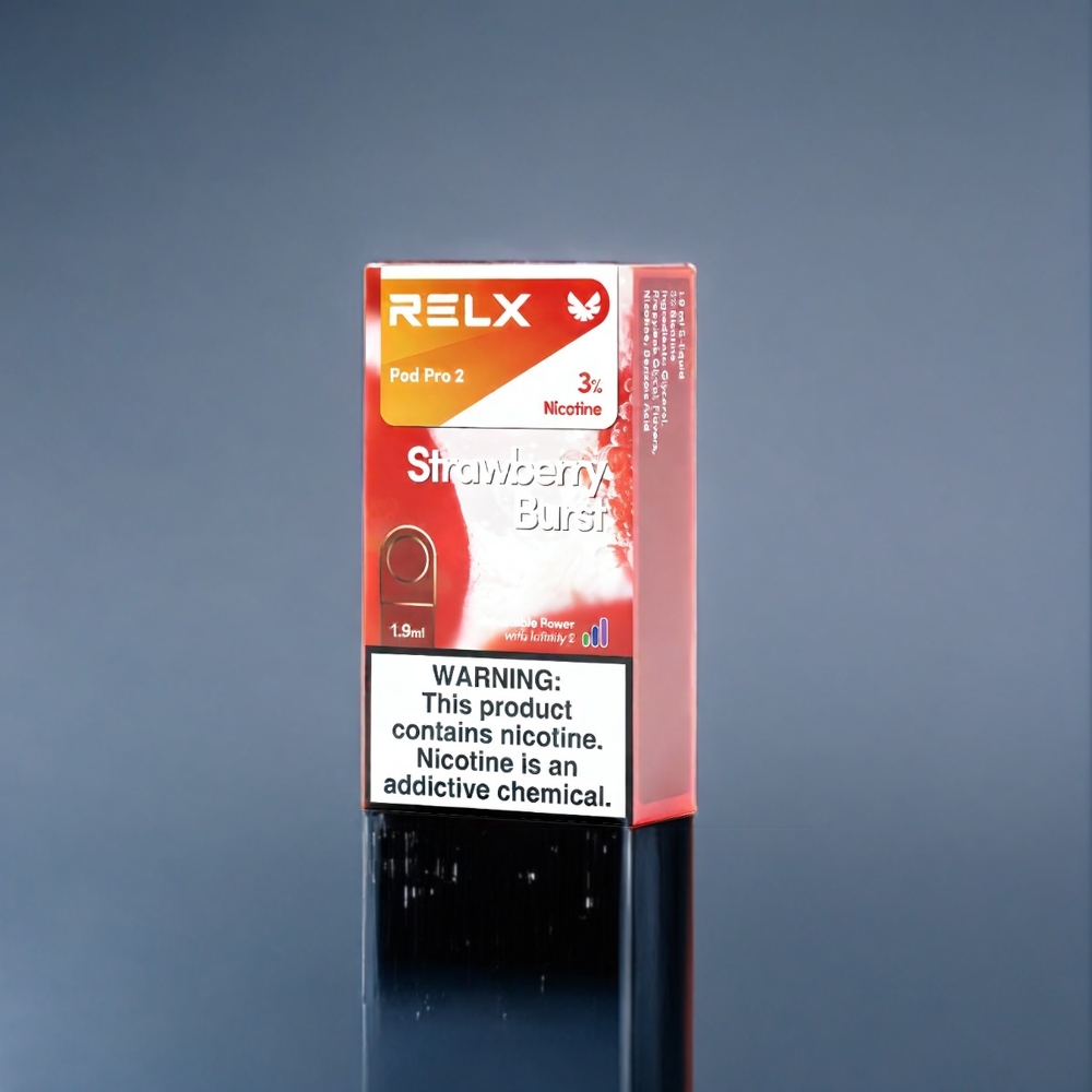Jordgubb Smäll RELX Pod Pro 2 Eco Smooth Boost 3% 5% 600 puffar 1.9ml 2 3 stavar Sverige Grossist