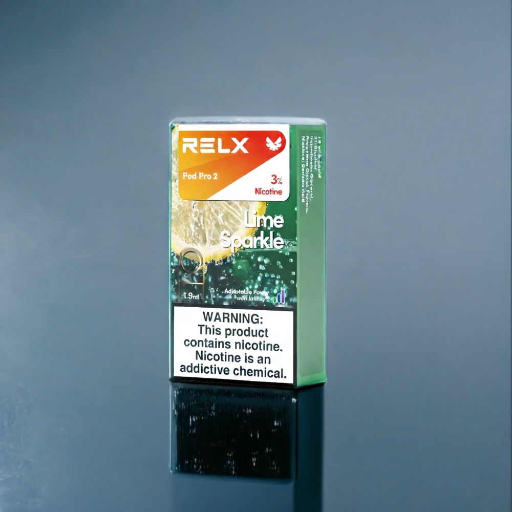 Lime Glimt RELX Pod Pro 2 Sverige Grossist 3%/5% Nikotin, 600 puffar