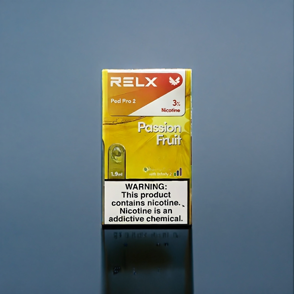 Passionsfrukt RELX Pod Pro 2 Sverige Grossist 3%/5% Nikotin 600 puffar 1.9ml 2/3 kapslar 5.5W/6.5W/8W