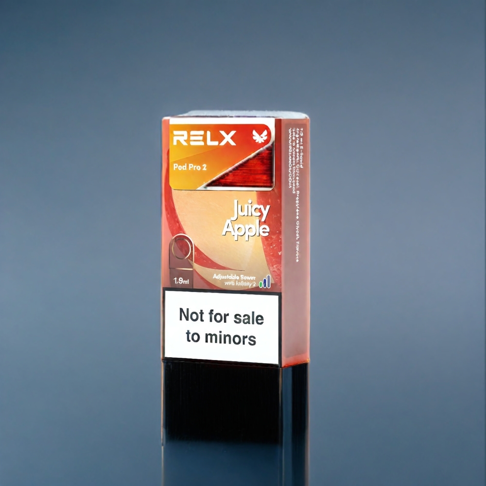 Saftigt Äpple RELX Pod Pro 2 Sverige Grossist 3% 600 puffar 1.9ml 3 spänningslägen (Eco 5.5W, Smooth 6.5W, Boost 8W)