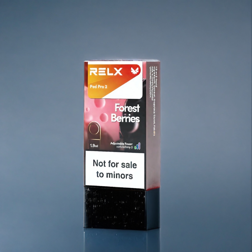 Skogsbär RELX Pod Pro 2 1.9ml 5% 600 puffar 3 Spänningsinställningar Sverige Grossist