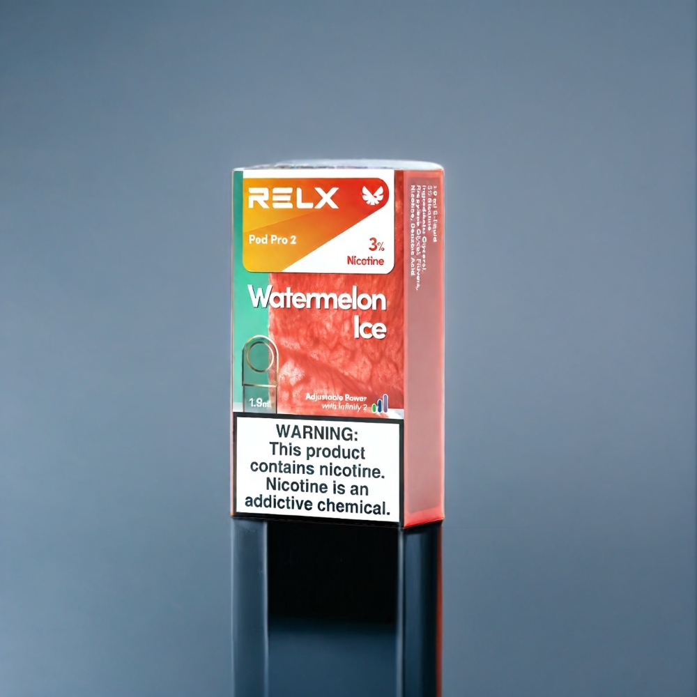 Vattenmelon Is RELX Pod Pro 2 Sverige Grossist 3% 5% 600 puffar 1.9ml 3 spänningslägen Eco Smooth Boost 2/3 förpackningar