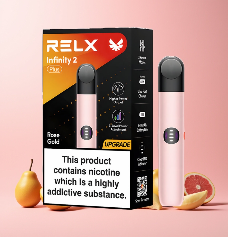 RELX Infinity 2 Plus 600 Puff 10W Sverige Grossist Rosenguld