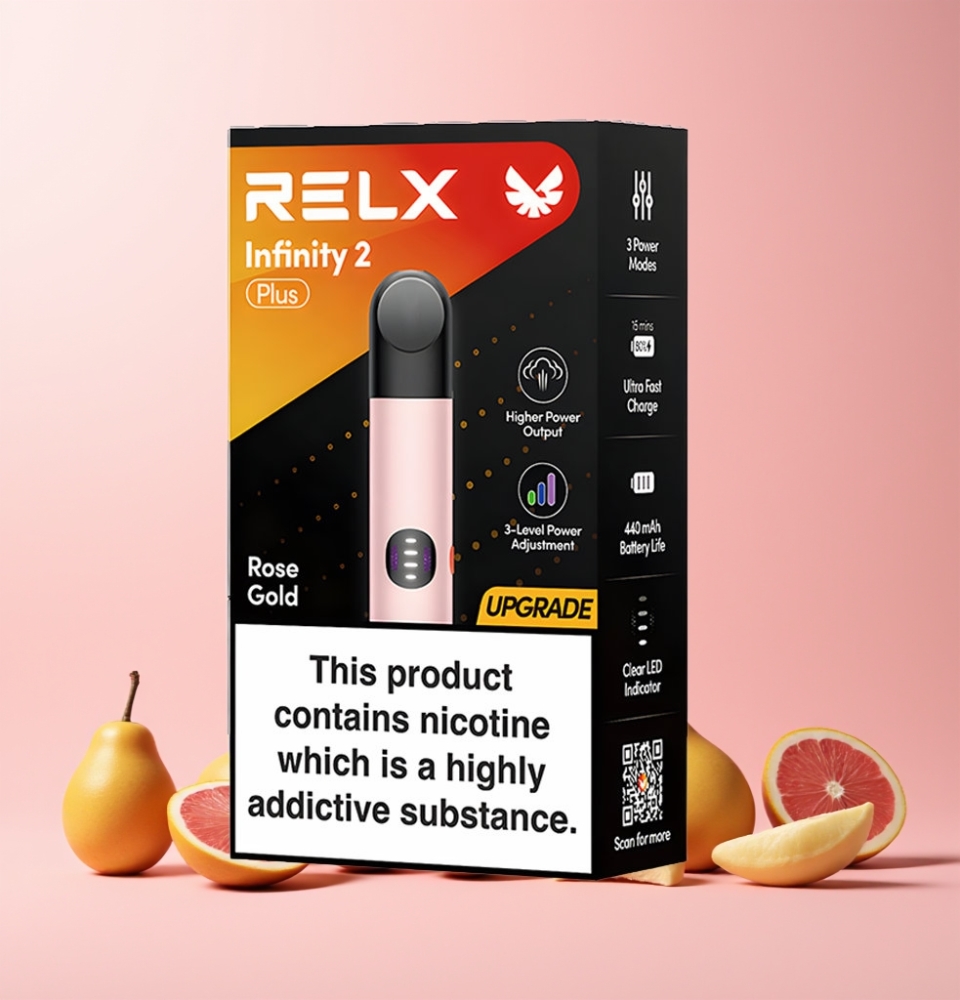 RELX Infinity 2 Plus 600 Puff 10W Sverige Grossist Rosenguld