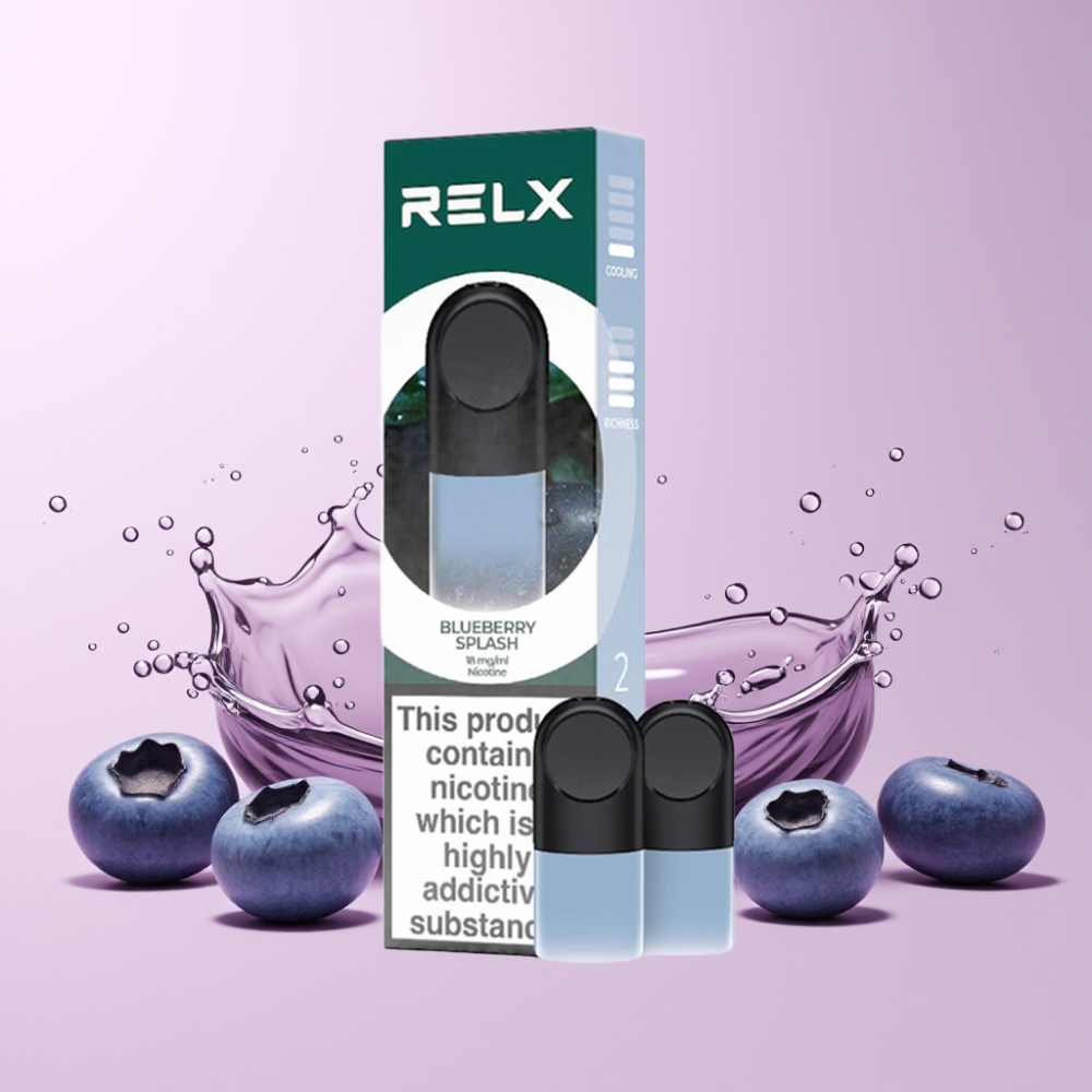 RELX Pod Pro 1.8 Munnar Comfort Temperatur Optimerad Dragresistans Blåbärssmak Sverige Grossist