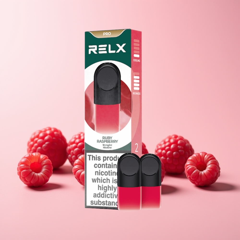 RELX Pod Pro 1.8% Sverige Grossist Skön Temperatur Optimerad Motstånd Snabb Aktivision Tyst Användning Rik Ånga Rubin Hallon