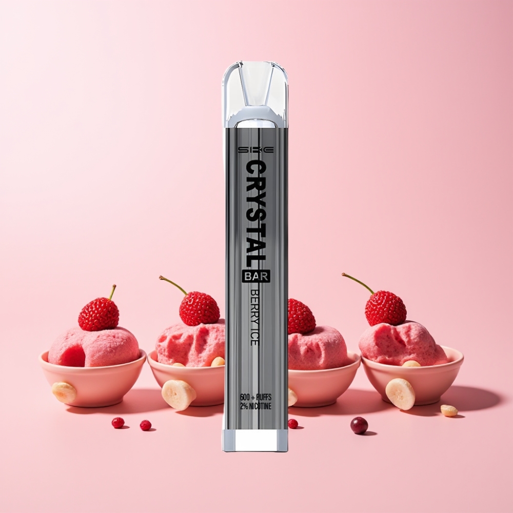 SKE Crystal Bar 600 0% Nikotin 500mAh 2.0ml Bär Is Sverige Grossist
