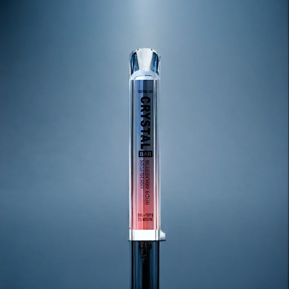 Blå sur hallon SKE Crystal BAR 600 0%/2% Nikotin 500mAh Sverige Grossist Mesh Coil