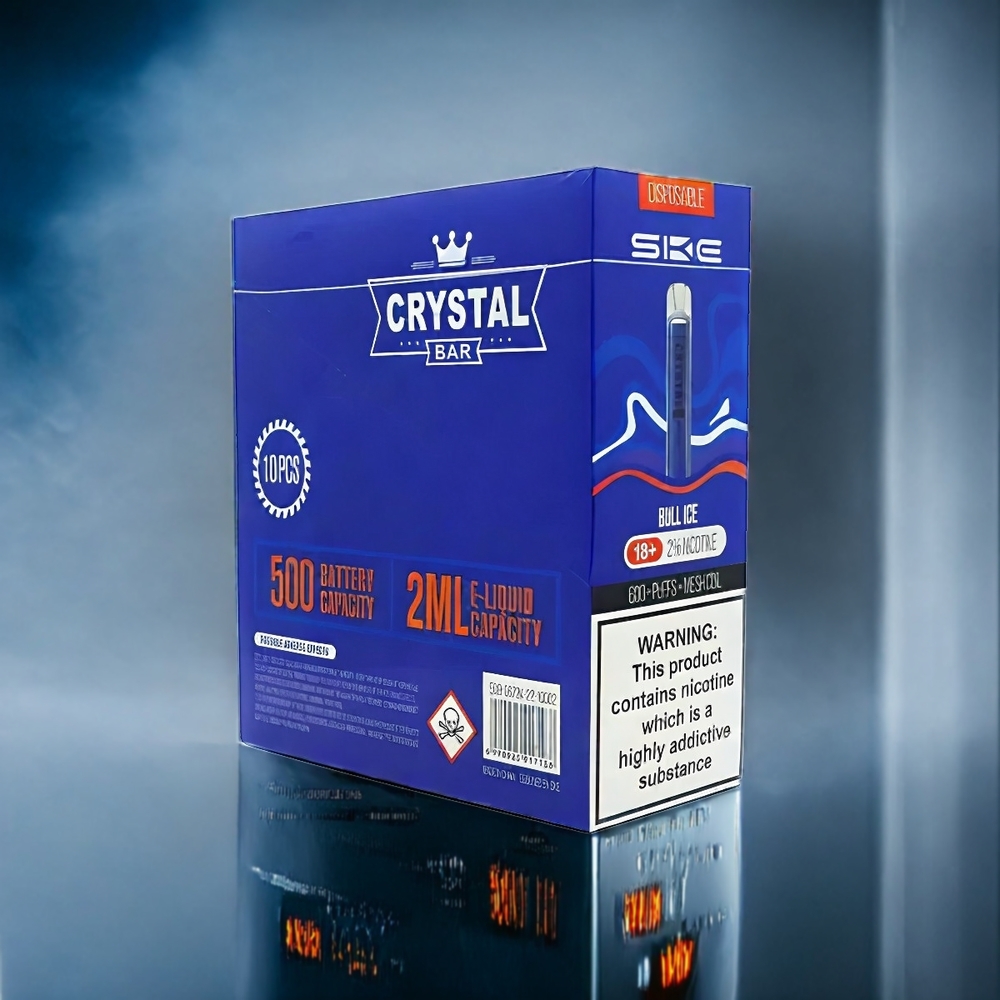 Isbälte SKE Crystal BAR Sverige Grossist 600 Puffar 2% Nikotin Mesh Coil