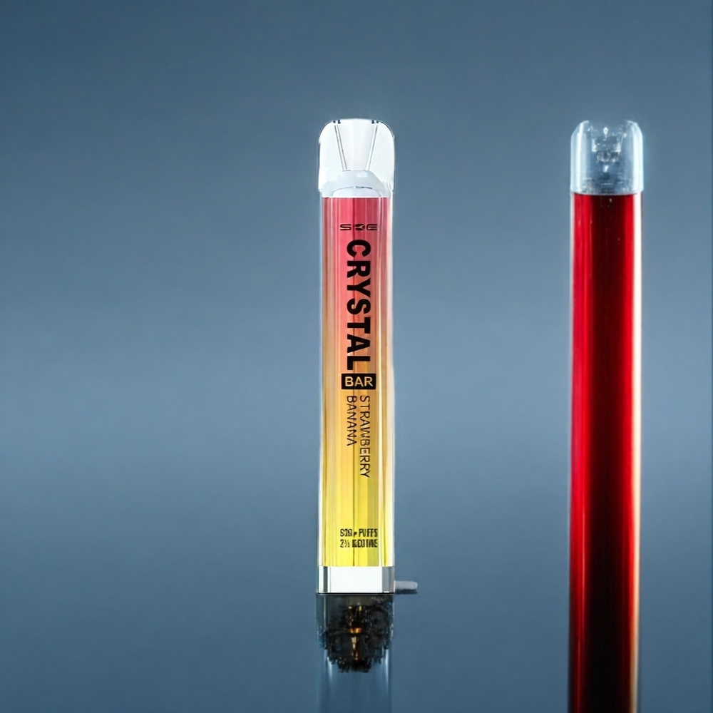 Jordgubb Banan SKE Crystal BAR 600 Vape 0%/2% Nicotin 500mAh 600 Puffar Sverige Grossist