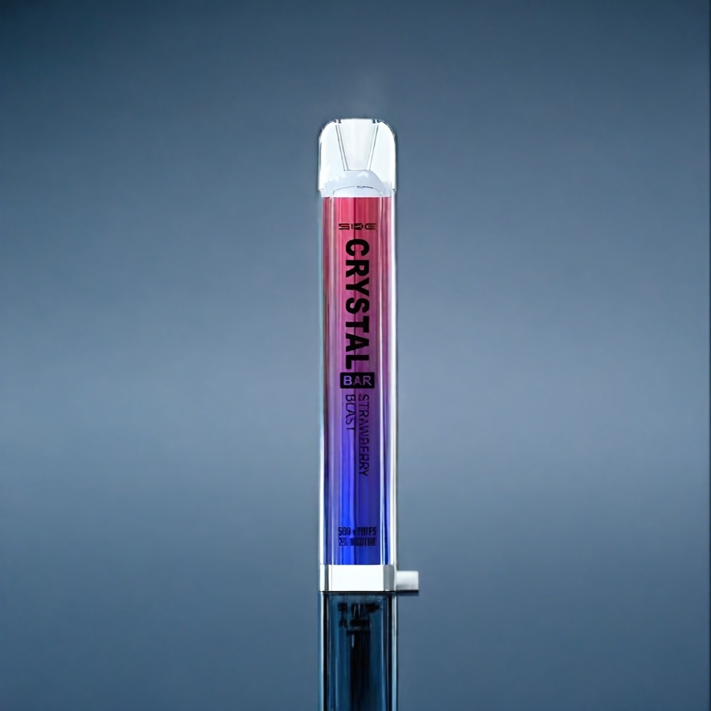 Jordgubbs Smäll SKE Crystal BAR 600 Sverige Grossist 2ml 600 Puffar Mesh Coil 2% Nikotin