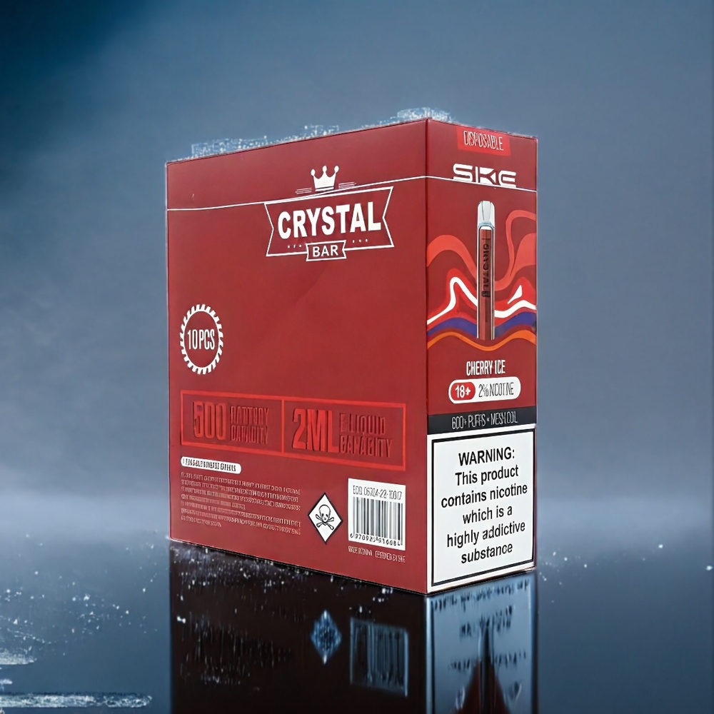 Körsbärs Is SKE Crystal BAR 600 2ml 600 Puffar 2% Nikotin Sverige Grossist