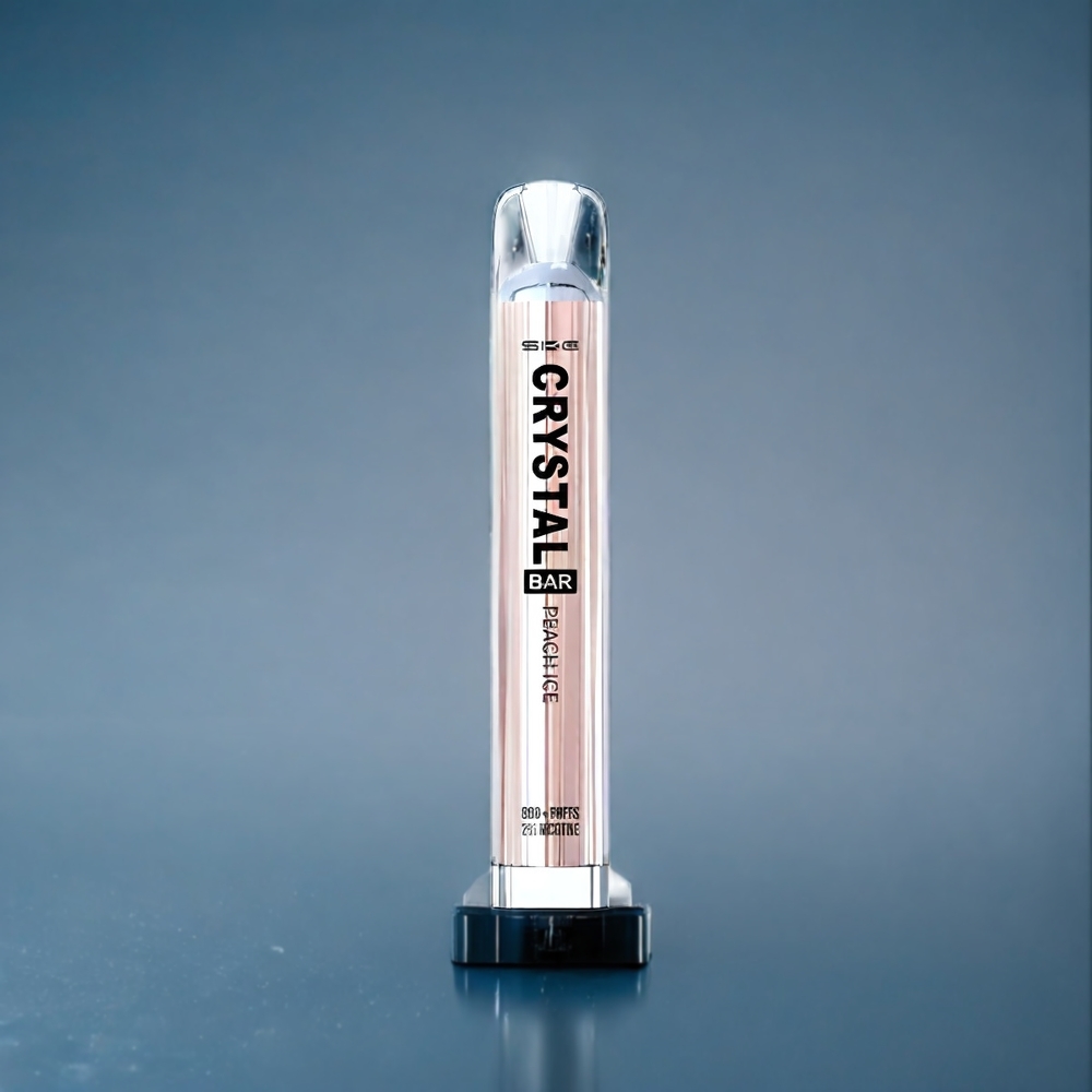 Persikis Brandy SKE Crystal BAR 600 Sverige Grossist 0% Nikotin 500mAh 600 Puffar 2.0ml E-vätska Mesh Coil