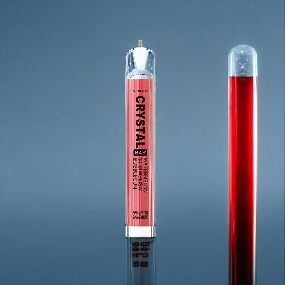 Vattenmelon Jordgubb Tuggummi SKE Crystal BAR 600 2.0ml 600 Puffar 2% Nikotin 500mAh Mesh Coil Sverige Grossist