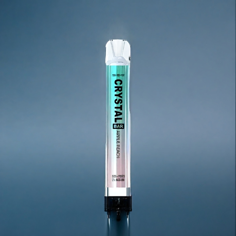 Äpple Persika SKE Crystal BAR 600 2ml 2% Nikotin 600 Puffar 500mAh Mesh Coil Sverige Grossist