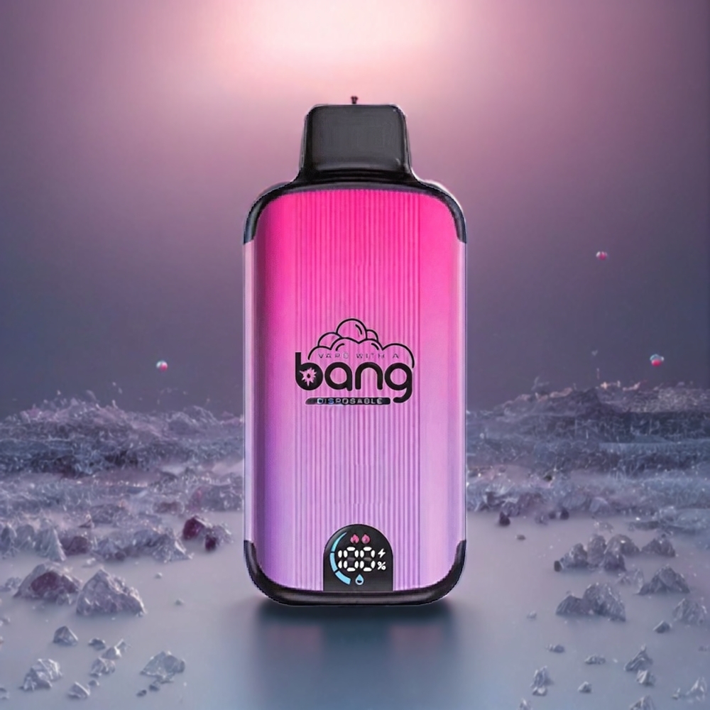 Bang 20000 Puffs 20000 Puffar Hållbar 13400 Batteri Typ-C Laddningsport Dual Mesh Heater Spind Skärm 0%,2%,3%,5% Nikotin Sverige Grossist Vinterns Grön Is