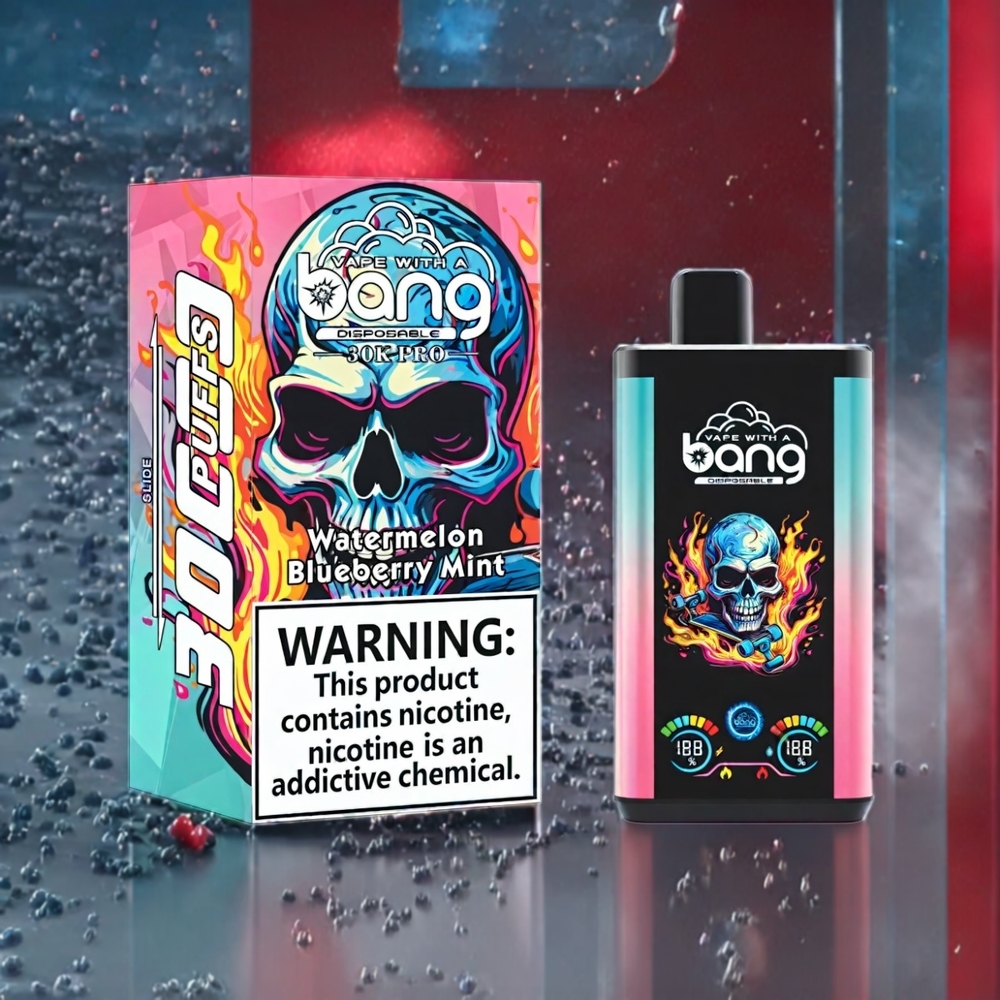 Bang 30K Pro 30000 Drags Dual-Flavor System 36ml 550mAh Sverige Grossist Vattenmelon & Blåbärsmint