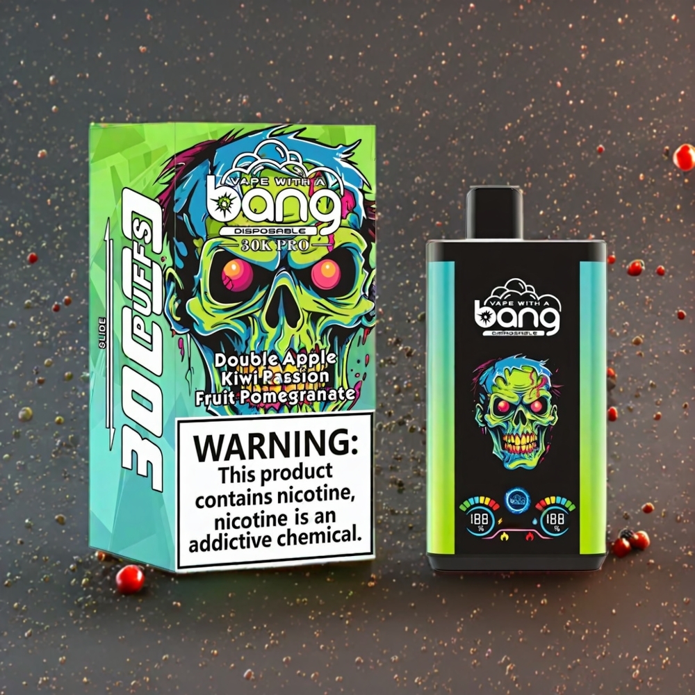Bang 30K Pro 30000 Puff Dual-Flavor System Sverige Grossist Dubbel Äpple & Kiwi Passionfrukt Granatäpple