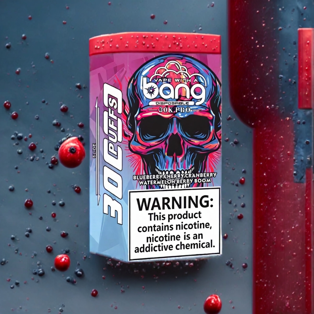 Bang 30K Pro 30000 Puffar Dual-Flavor System Sverige Grossist Blåbär Körsbär Tranbär & Vattenmelon Berry Boom
