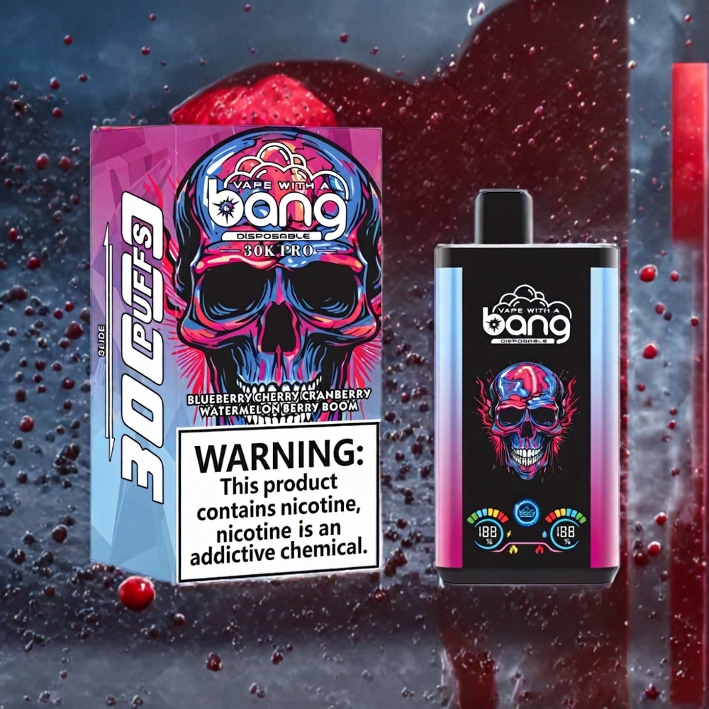 Bang 30K Pro 30000 Puffar Dual-Flavor System Sverige Grossist Blåbär Körsbär Tranbär & Vattenmelon Berry Boom