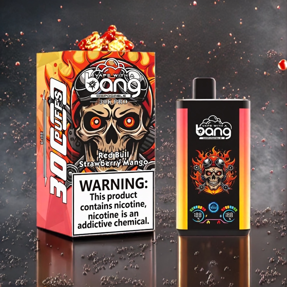 Bang 30K Pro 30000 Puffar Dual-Smak System 36ml Sverige Grossist Rödbull & Jordgubb Mango
