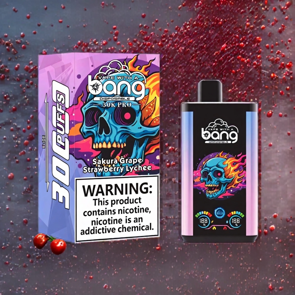 Bang 30K Pro 30000 Puffar Dual-Smak System 36ml Sverige Grossist Sakura Vindruva & Jordgubb Litchi