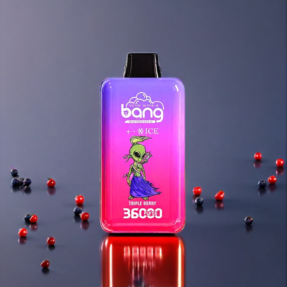Bang 36000 Ice Level Svensk Grossist 36000 Mun E-Liquid 36ml 850 mAh Trebär Device
