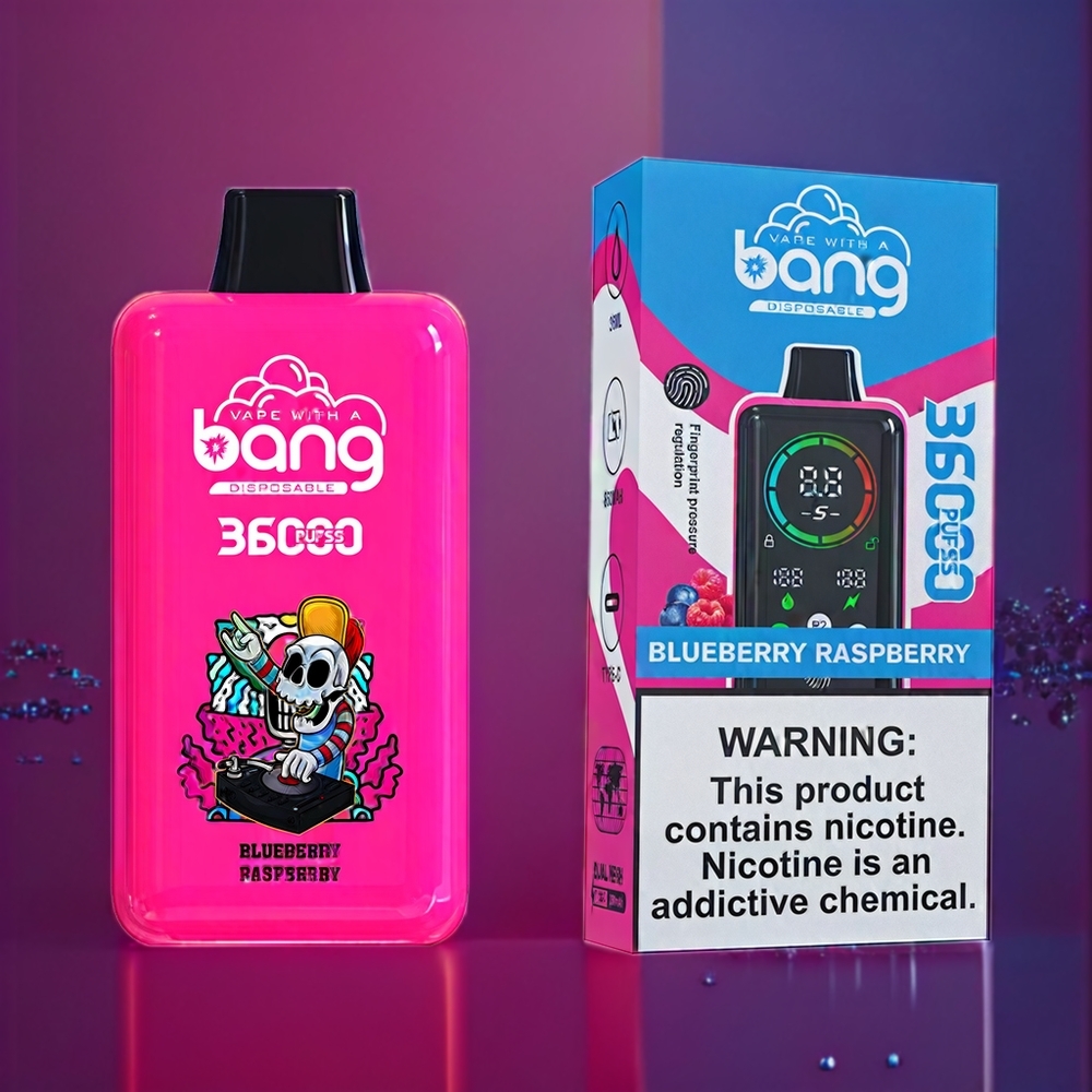 Bang 36000 Power 36000 Puffs 36ml Blåbär Hallon Sverige Grossist