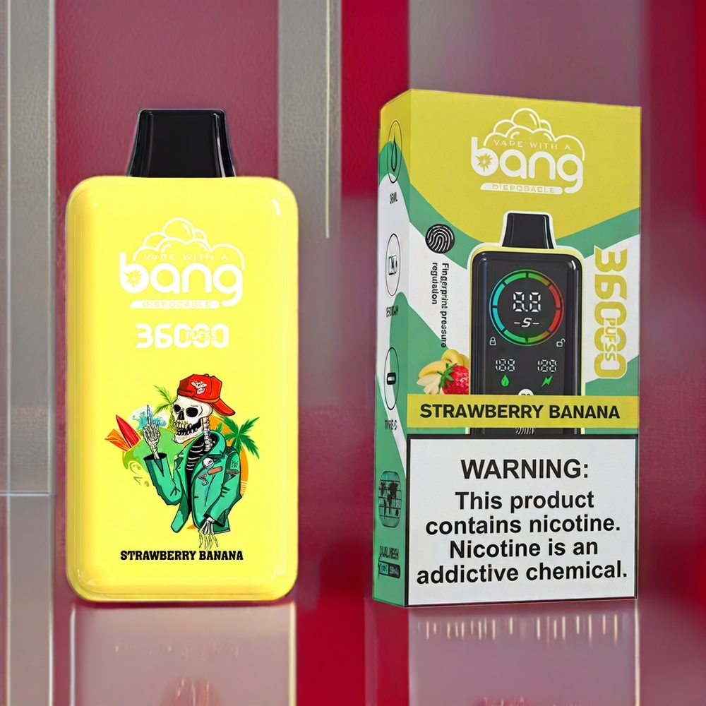 Bang 36000 Power 36000 Puffs Sverige Grossist Jordgubb Banan