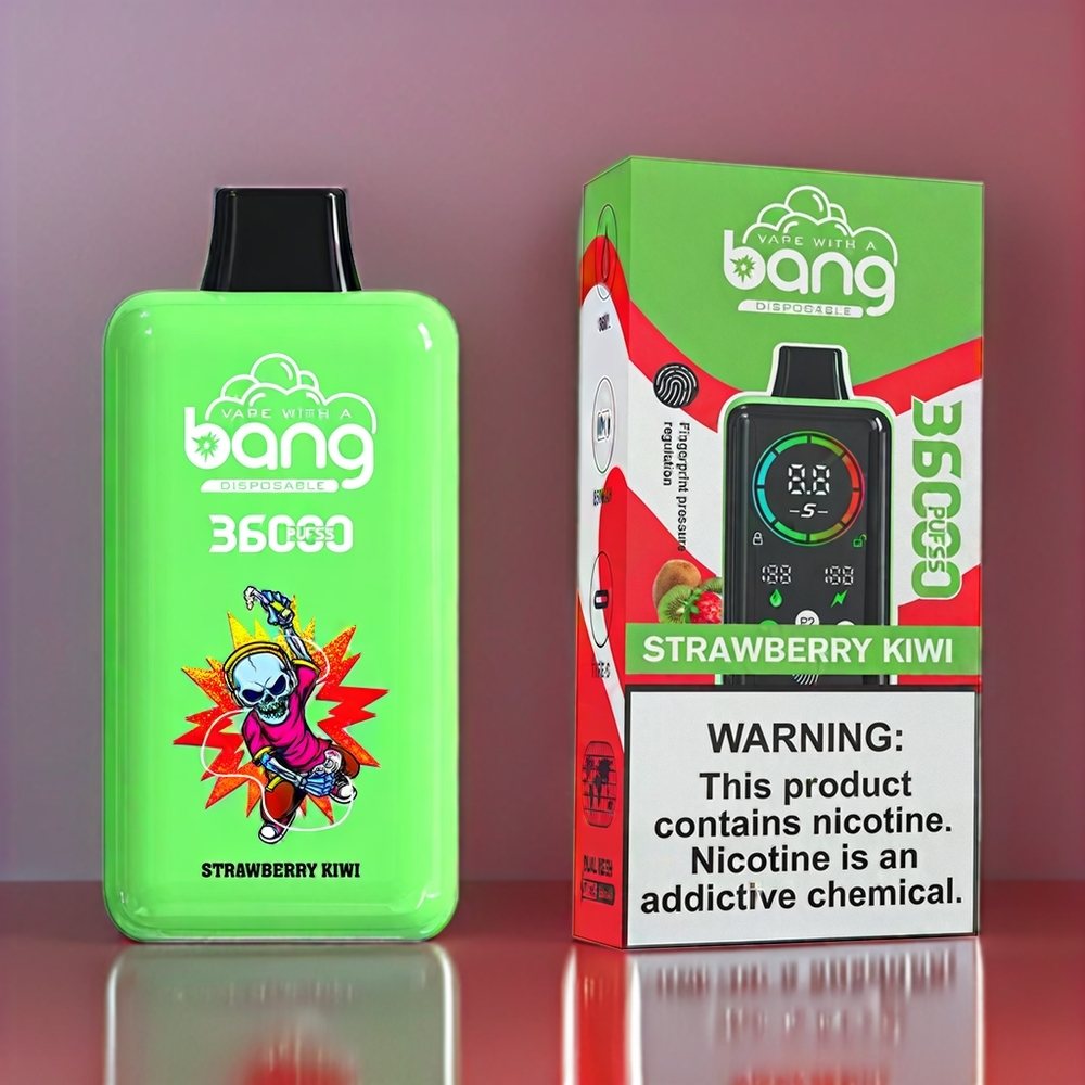 Bang Power 36000 0% 850mAh 36ml Sverige Grossist Jordgubb Kiwi